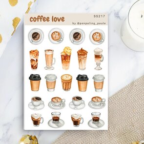 Coffee Love Sticker Sheet by Penpaling Paula