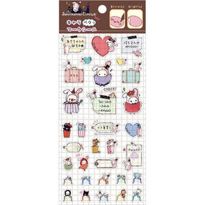San-X Sentimental Circus Clear Seal Memo Sticker 