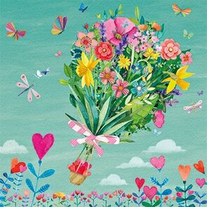 Mila Marquis Postcard | Frühlingsblumenstrauß