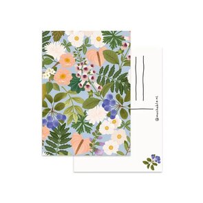 Postcard by Muchable - illustratie patroon/print bloemen/flowers
