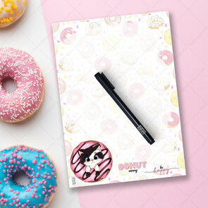A5 Notepad Donut Nekos - by Hidekos Artwork