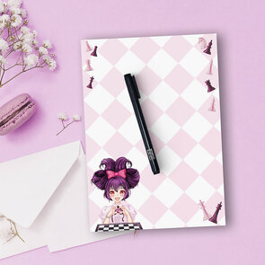 A5 Notepad kawaii Nanashi Chess Love - by Hidekos Artwork