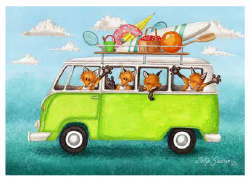 Postcard 358 by Katja Saario - To the beach