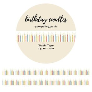 Washi Tape Birthday Candles by Penpaling Paula