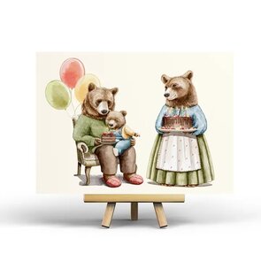 Postcard Bear Party by Penpaling Paula