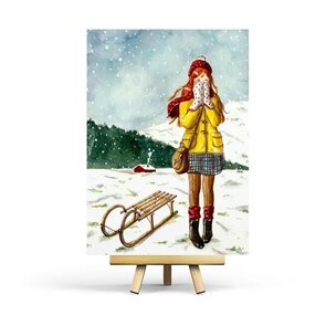 January - Postcard by Penpaling Paula