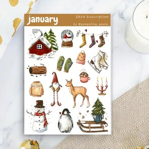 January Sticker Sheet by Penpaling Paula