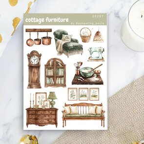Cottage Furniture - Sticker Sheet by Penpaling Paula