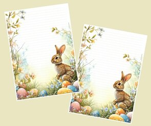 A5 Notepad Easter Bunny by LNcreative