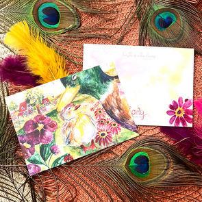 Postcard Romyillustrations - Eend met het kuiken