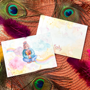Postcard Romyillustrations - In de wolken