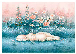 Postcard 472 by Katja Saario - Sleepy Bunny