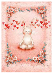 Postcard 473 by Katja Saario - Love Bunny