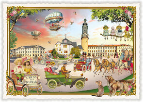 PK 1233 Tausendschön Postcard | Gruss aus Weimar, Panorama