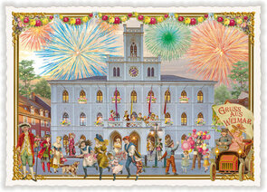 PK 1234 Tausendschön Postcard | Gruss aus Weimar, Rathaus