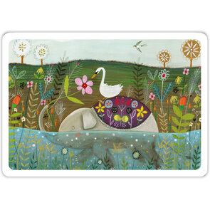 Aquarupella Méli Mélo Postcard - Cygne sur l élephant