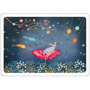 Aquarupella Méli Mélo Postcard - Danser dans la fleur