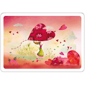 Aquarupella Méli Mélo Postcard - Porter un cœur