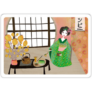 Aquarupella Méli Mélo Postcard - Cérémonie du thé