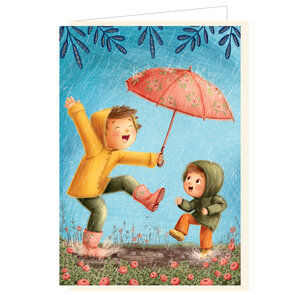 Folded Card with Envelope - Barbara Denef - Dancing in the rain