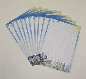 Set of 10 sheets - A5 Carrier Pigeon - by StationeryParlor