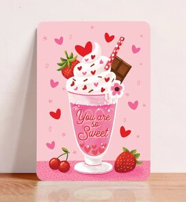Postcard You are sweet Milkshake - Aniet Illustration