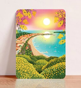 Postcard Cannes Bay - Aniet Illustration