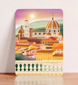 Postcard Florence Italy Toscane- Aniet Illustration