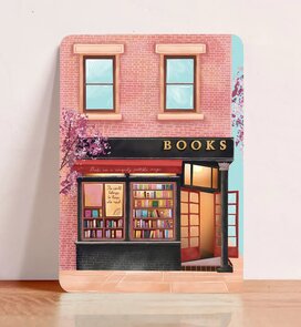 Postcard New York Bookstore - Aniet Illustration