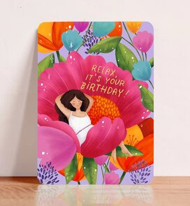 Postcard Relax it's your Birthday - Aniet Illustration