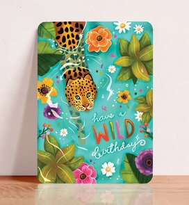 Postcard Wild birthday - Aniet Illustration