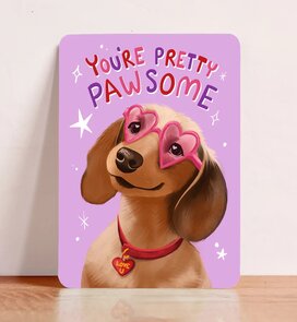 Postcard you are pretty pawsome - Aniet Illustration