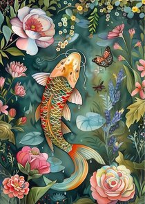 The Chinese Garden: Vis | Postcard Fripperies