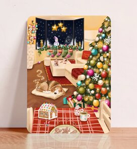 Postcard Christmas - Aniet Illustration