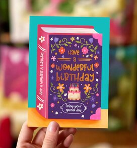 Folded Card with Envelope - Have a Wonderful Birthday - Aniet Illustration