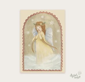 Postcard engel - Appeloogje