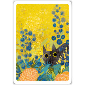 Aquarupella Méli Mélo Postcard - Cat with Yellow Eyes