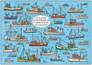 Search Postcard | Wo ist die Möwe mit dem Fischbrötchen...?