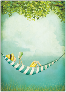 Postcard | Reading in a hammock
