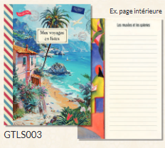 Illustrated notebook Gwenaëlle Trolez Créations - Mes Voyages en listes