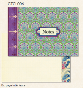 Mini Illustrated notebook Gwenaëlle Trolez Créations - Violet Pattern