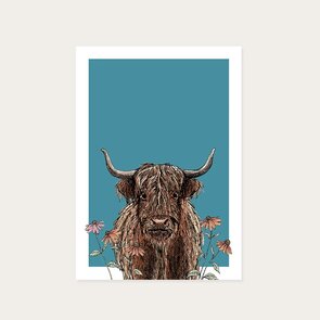 Postcard scottish highlander by Kaartstudio