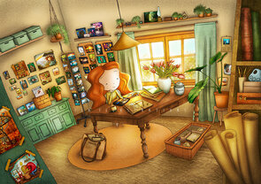 Postcard Ila Illustrations 121 - Studio dream
