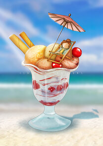 Postcard Ila Illustrations 098 - Gelato