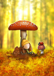 Postcard Ila Illustrations 084 - Forest friends