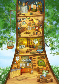 Postcard Ila Illustrations 173 Tree house