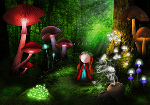 Postcard Ila Illustrations 002 - Magic Wood