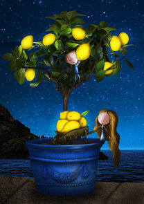 Postcard Ila Illustrations 018 - Lemon tree