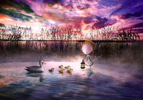 Postcard Ila Illustrations 029 - Ducklings