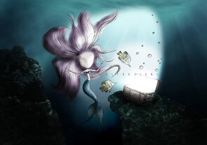 Postcard Ila Illustrations 047 - Mighty siren